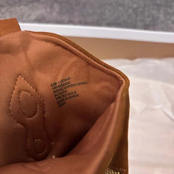 Wild Pair Women's Size 6.5 Brown Suede Cowboy Boots w/ Gold Crystals NIB - Picture 12 of 13